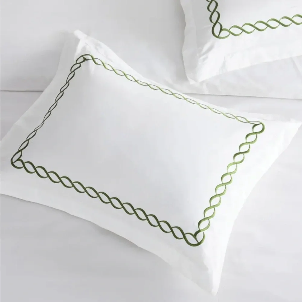 Home Sweet Home Collection 600 Thread Count Cotton Rope Embroidery Duvet Set